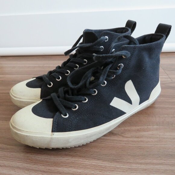 VEJA Nova HT Canvas Nautico Pierre High Top Sneakers Shoes - Men's Size US 9 - Picture 2 of 15